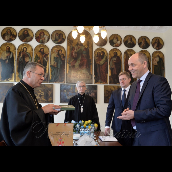 Робочий візит Голови Верховної Ради України Андрія Парубія до Республіки Польща. Зустріч з Архієпископом і Митрополитом Перемишльсько-Варшавським Української греко-католицької церкви Євгенієм Поповичем